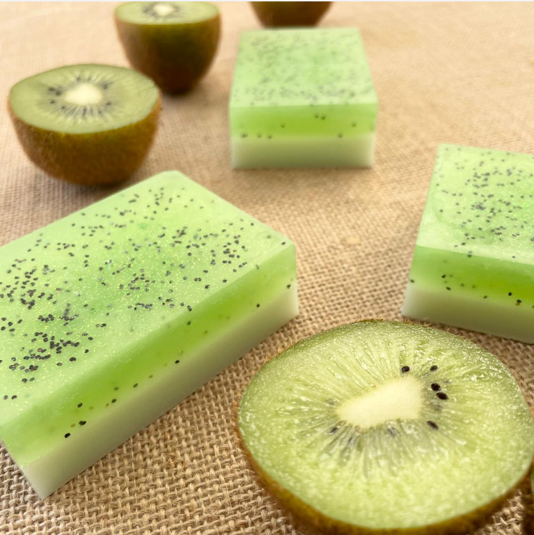 Jabón artesanal de kiwi