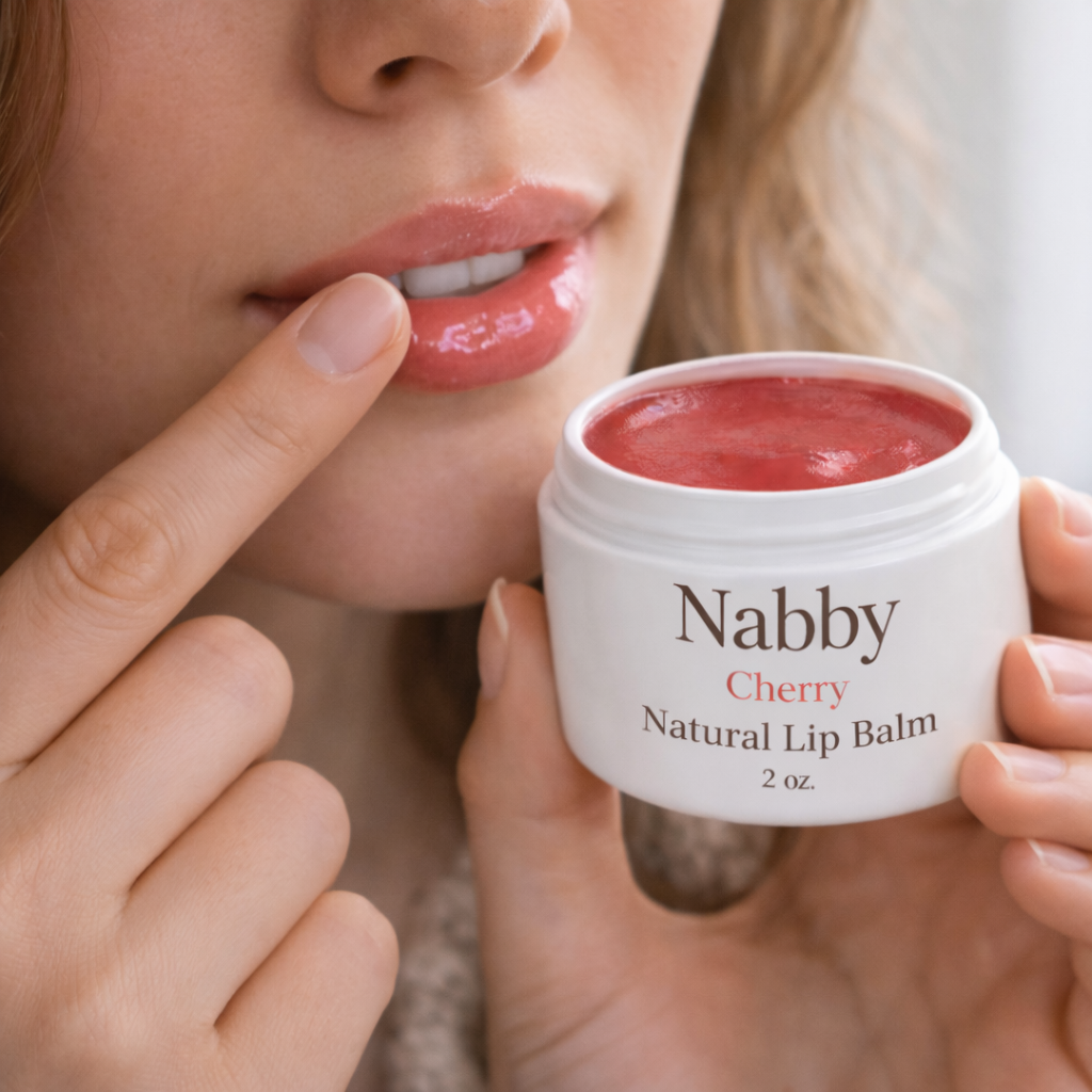 NABBY Cherry Natural Lip Balm – Deep Hydration Gloss Balm 2 oz