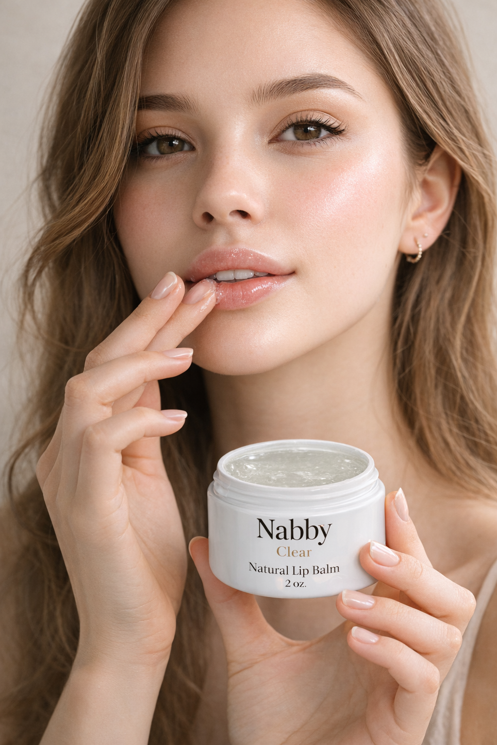NABBY Clear Natural Lip Balm – High-Gloss Hydrating Treatment (2 oz.)