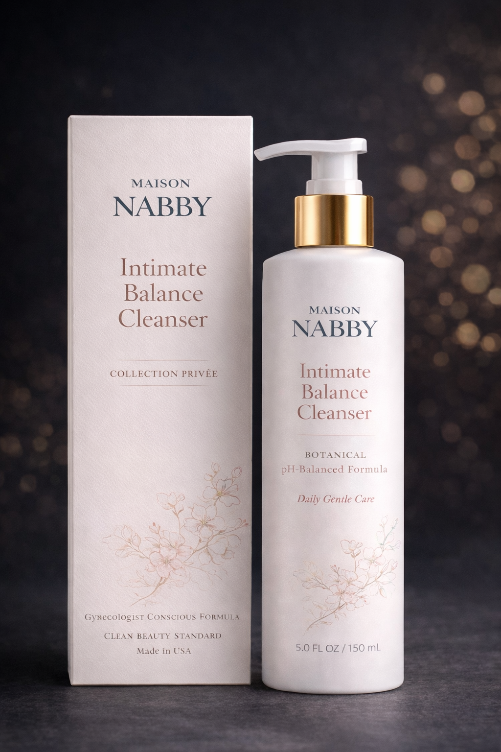 MAISON NABBY Intimate Balance Cleanser – Botanical pH-Balanced Feminine Wash (5 fl oz)